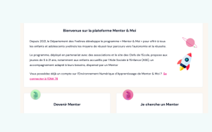 ENA78 et Middle-office : la plateforme numérique du dispositif de mentorat du Département des Yvelines
