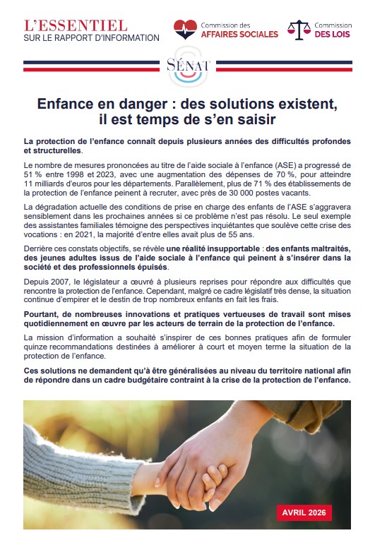 Enfance en danger : des solutions existent, il est temps de s’en saisir